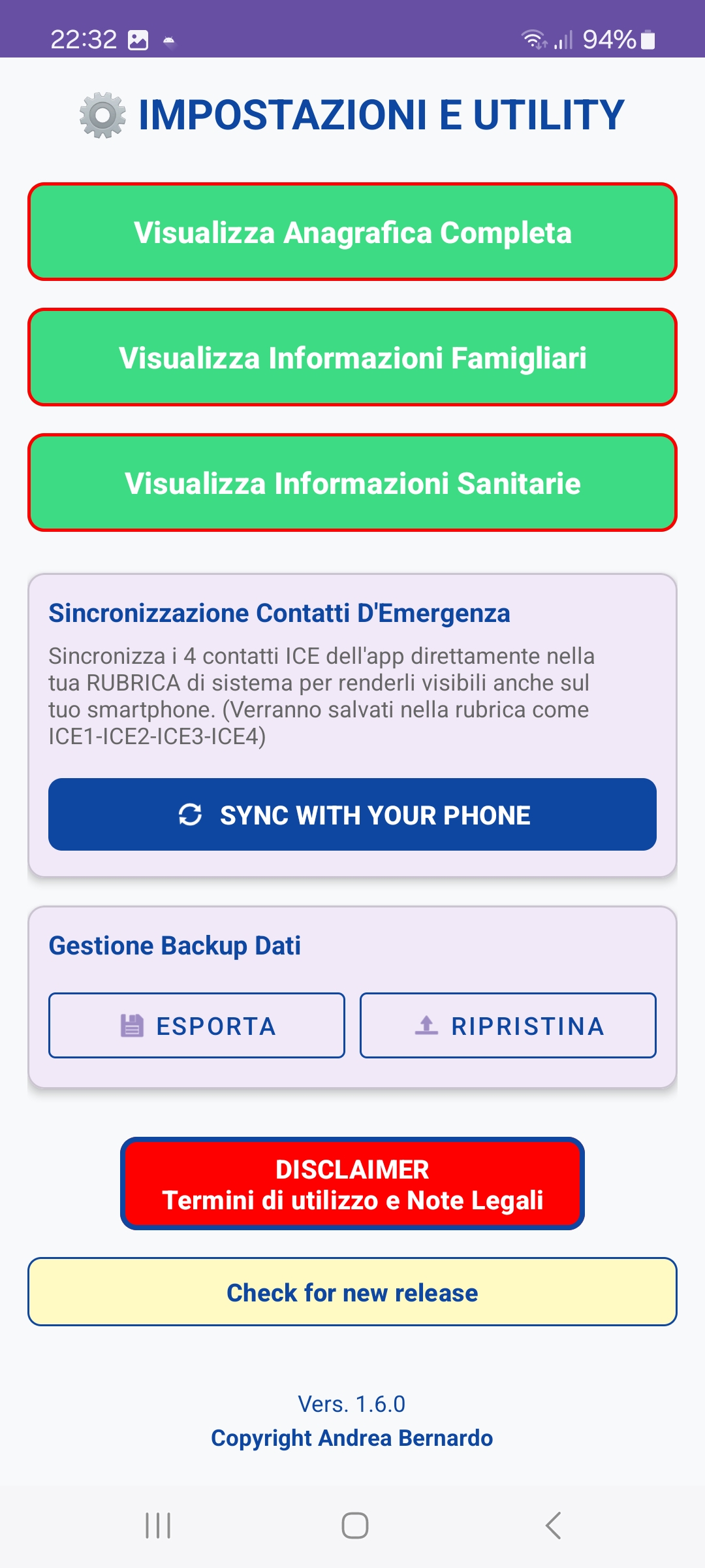 Informazioni mediche