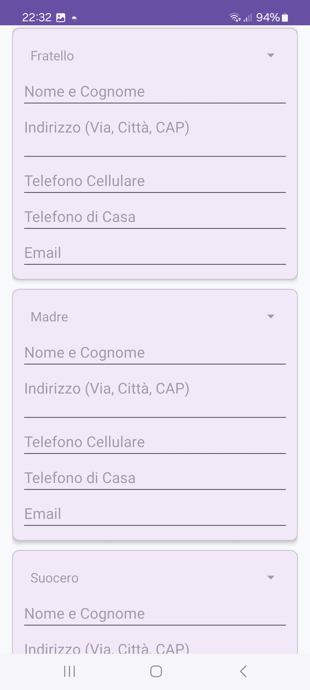Nucleo familiare