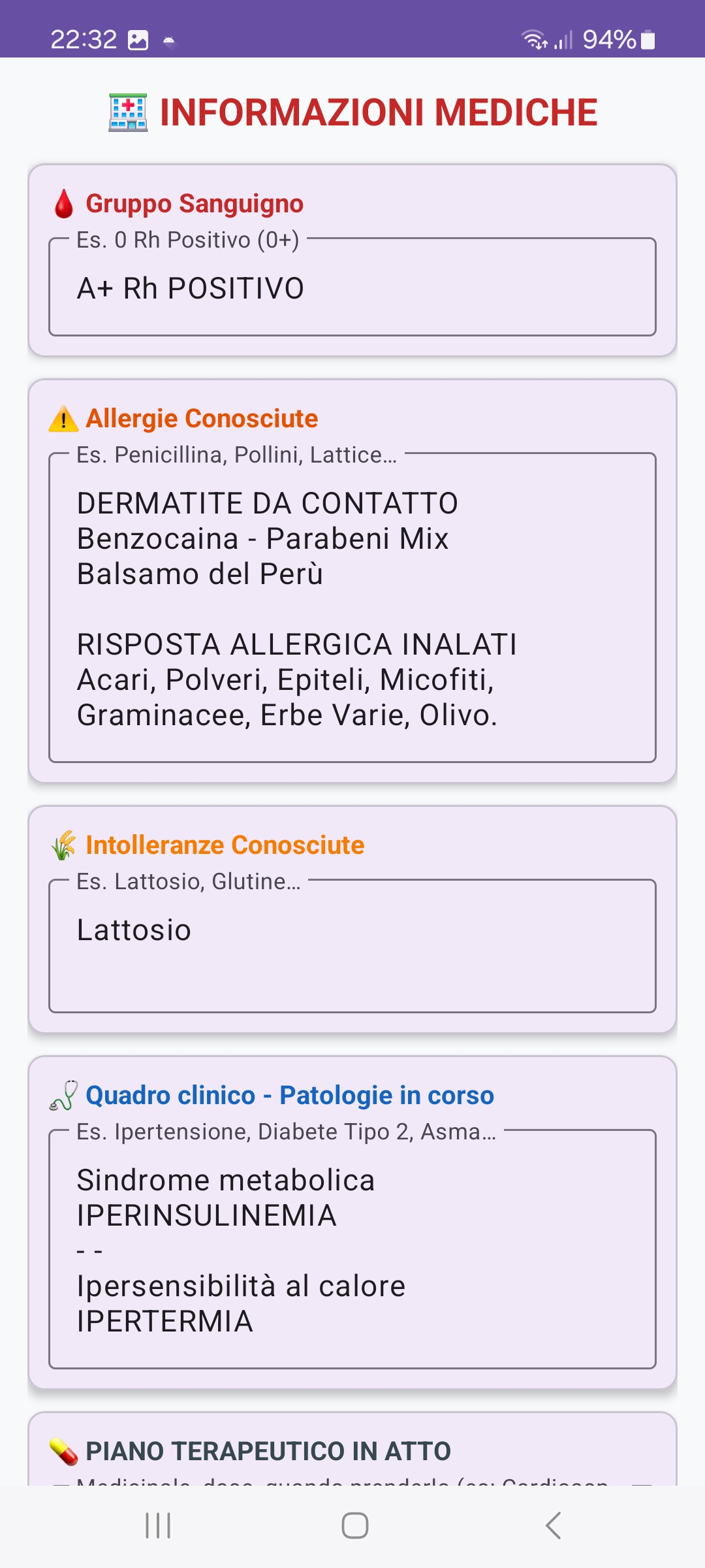 Nucleo familiare - dettaglio